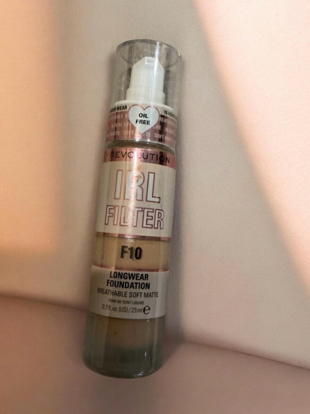 Revolution IRL Filter Longwear Foundation F10 - Beige & Pink Label